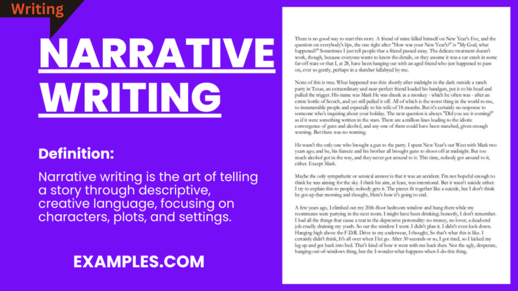 30 Narrative Sentence Examples