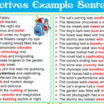 Adjectives Examples Sentences