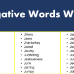 Negative Words That Start with J